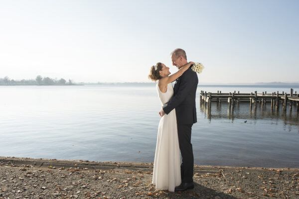Panorama Paarfotos Hochzeit Chiemsee